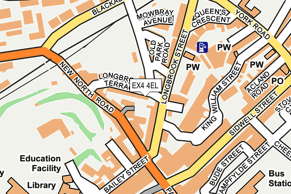 EX4 4EL map - OS OpenMap – Local (Ordnance Survey)