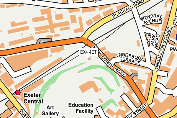 EX4 4ET map - OS OpenMap – Local (Ordnance Survey)
