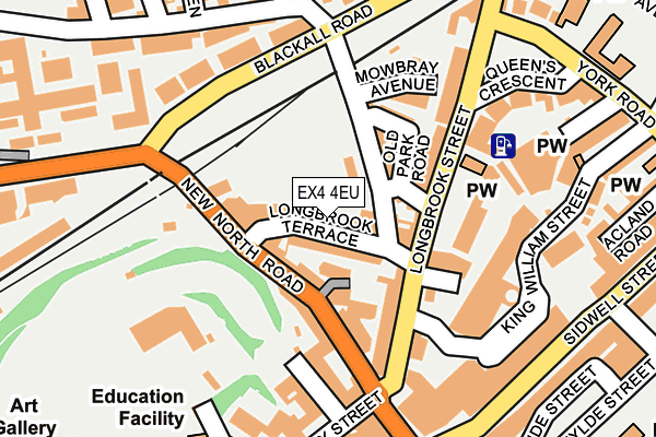 EX4 4EU map - OS OpenMap – Local (Ordnance Survey)