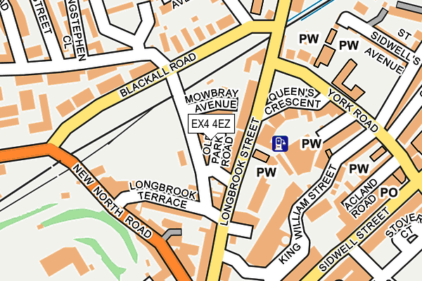 EX4 4EZ map - OS OpenMap – Local (Ordnance Survey)