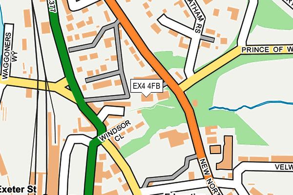 EX4 4FB map - OS OpenMap – Local (Ordnance Survey)