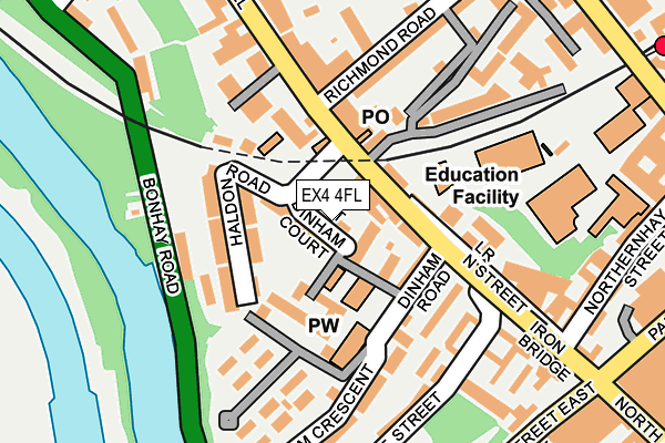 EX4 4FL map - OS OpenMap – Local (Ordnance Survey)