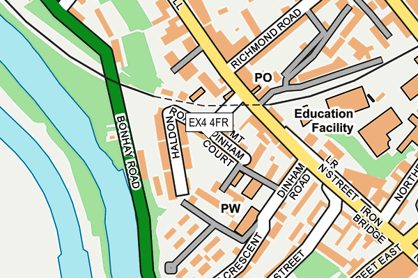 EX4 4FR map - OS OpenMap – Local (Ordnance Survey)