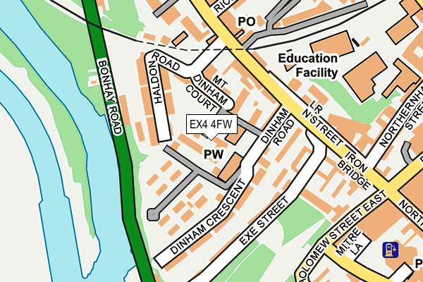 EX4 4FW map - OS OpenMap – Local (Ordnance Survey)