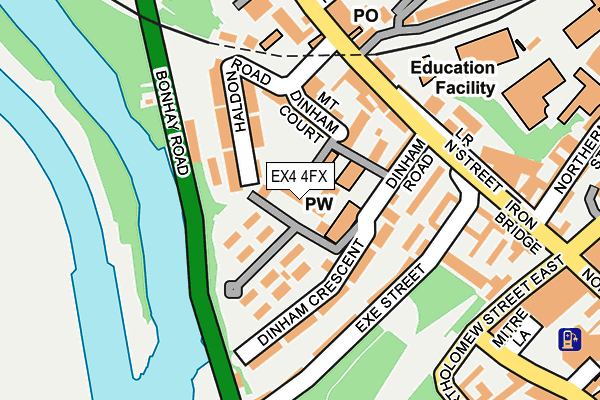 EX4 4FX map - OS OpenMap – Local (Ordnance Survey)