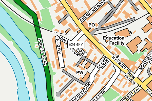 EX4 4FY map - OS OpenMap – Local (Ordnance Survey)