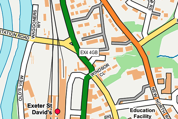 EX4 4GB map - OS OpenMap – Local (Ordnance Survey)