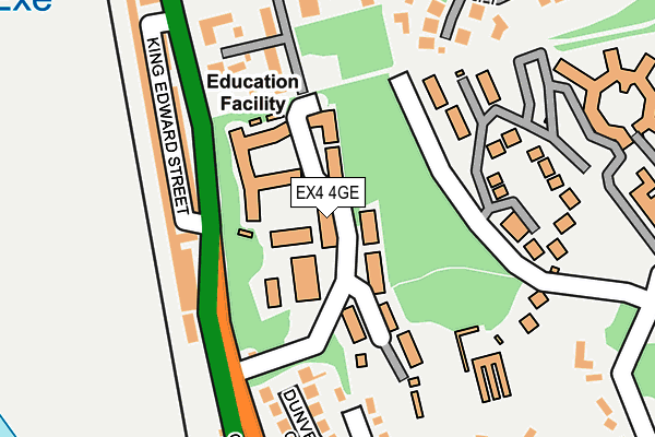 EX4 4GE map - OS OpenMap – Local (Ordnance Survey)