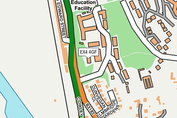 EX4 4GF map - OS OpenMap – Local (Ordnance Survey)