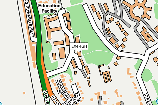 EX4 4GH map - OS OpenMap – Local (Ordnance Survey)