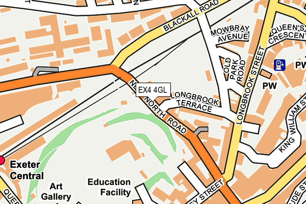 EX4 4GL map - OS OpenMap – Local (Ordnance Survey)