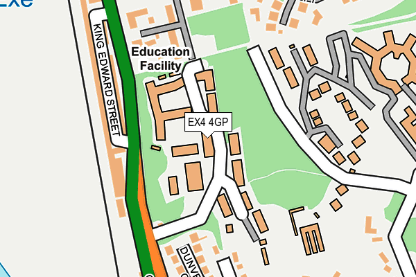 EX4 4GP map - OS OpenMap – Local (Ordnance Survey)