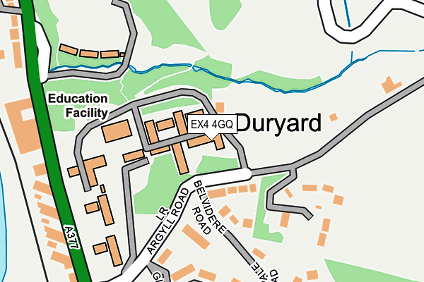 EX4 4GQ map - OS OpenMap – Local (Ordnance Survey)