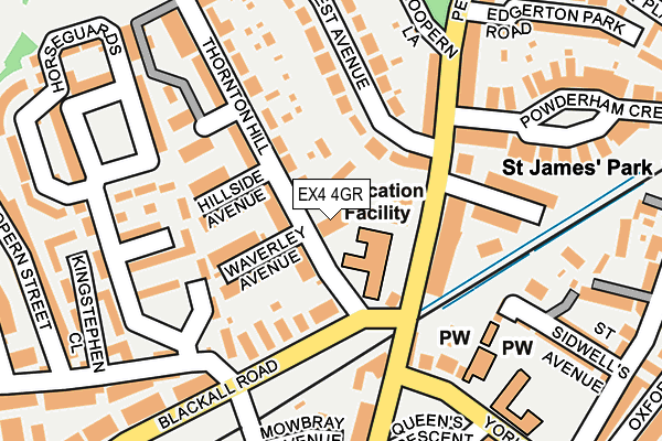 EX4 4GR map - OS OpenMap – Local (Ordnance Survey)