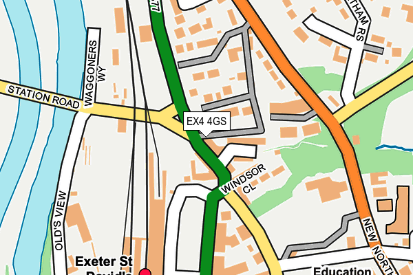 EX4 4GS map - OS OpenMap – Local (Ordnance Survey)