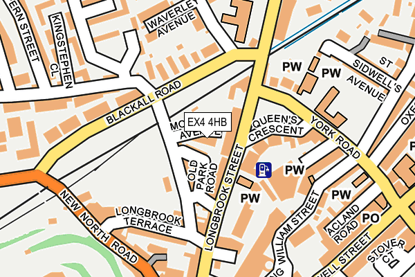 EX4 4HB map - OS OpenMap – Local (Ordnance Survey)