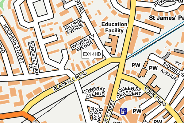 EX4 4HD map - OS OpenMap – Local (Ordnance Survey)