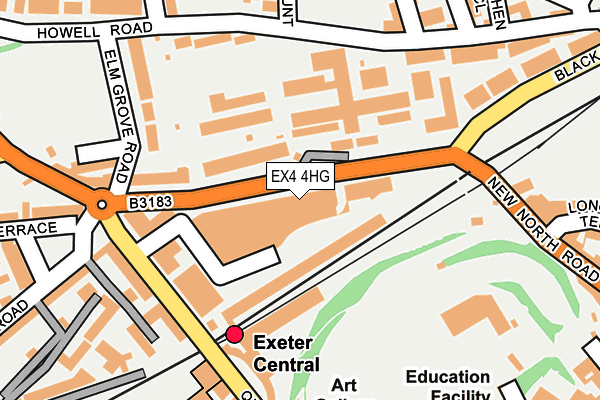 EX4 4HG map - OS OpenMap – Local (Ordnance Survey)