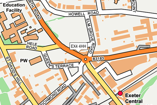 EX4 4HH map - OS OpenMap – Local (Ordnance Survey)