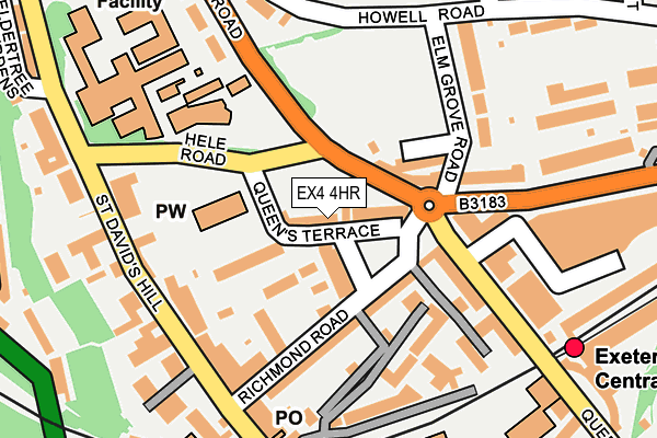 EX4 4HR map - OS OpenMap – Local (Ordnance Survey)