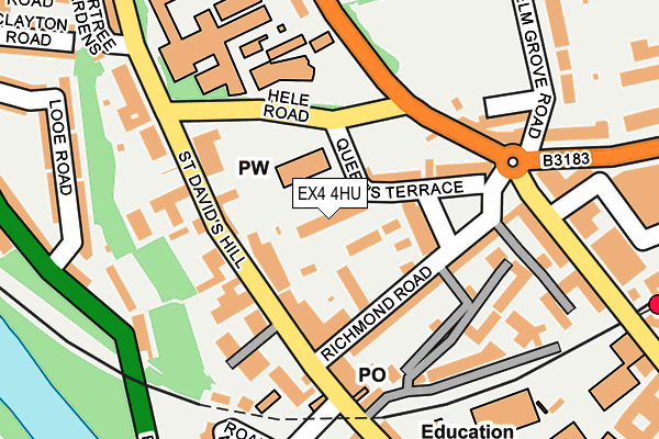 EX4 4HU map - OS OpenMap – Local (Ordnance Survey)