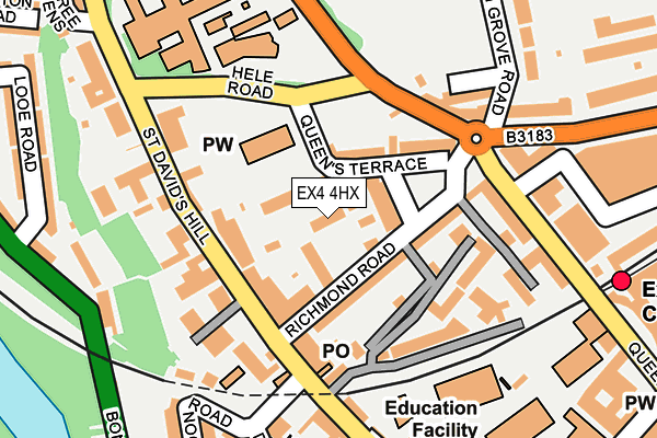 EX4 4HX map - OS OpenMap – Local (Ordnance Survey)
