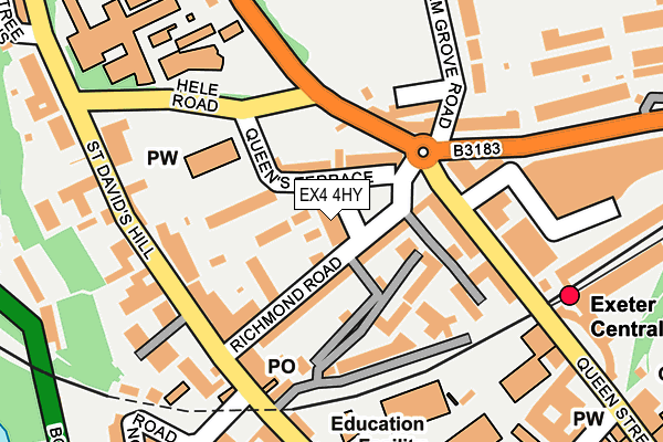 EX4 4HY map - OS OpenMap – Local (Ordnance Survey)