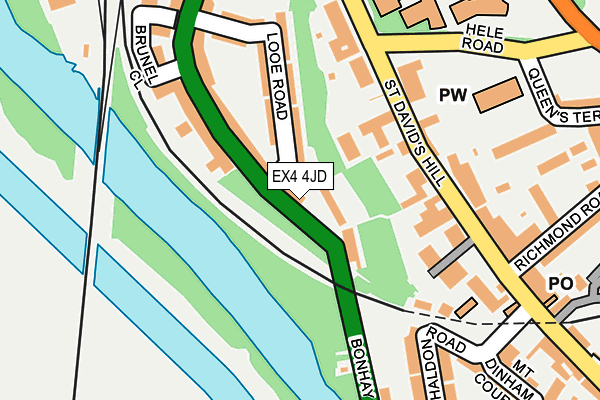 EX4 4JD map - OS OpenMap – Local (Ordnance Survey)