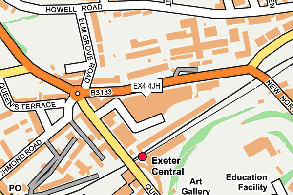 EX4 4JH map - OS OpenMap – Local (Ordnance Survey)