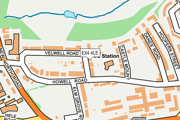 EX4 4LE map - OS OpenMap – Local (Ordnance Survey)