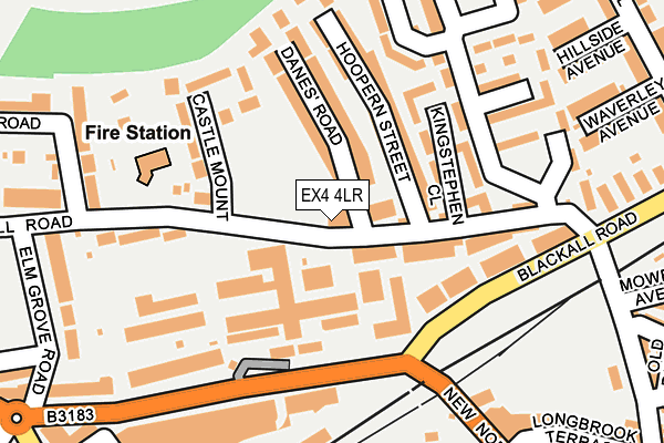 EX4 4LR map - OS OpenMap – Local (Ordnance Survey)