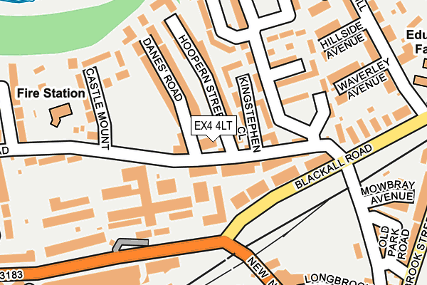 EX4 4LT map - OS OpenMap – Local (Ordnance Survey)