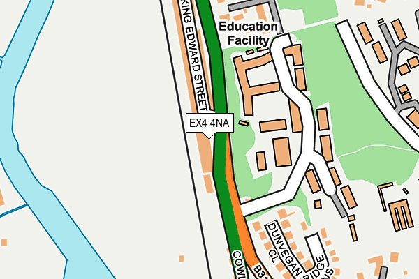 EX4 4NA map - OS OpenMap – Local (Ordnance Survey)