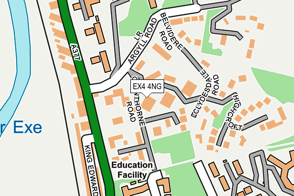 EX4 4NG map - OS OpenMap – Local (Ordnance Survey)