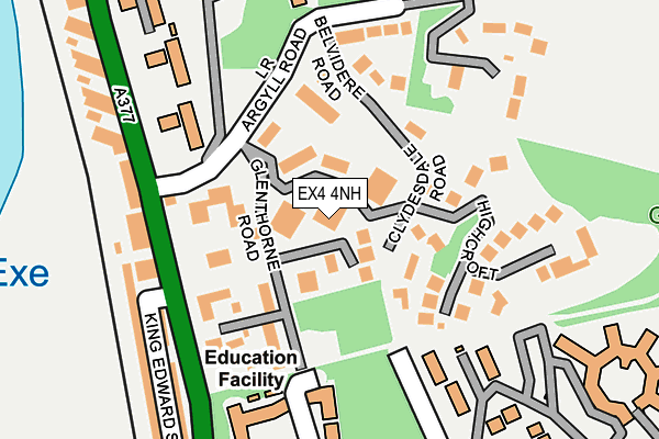 EX4 4NH map - OS OpenMap – Local (Ordnance Survey)
