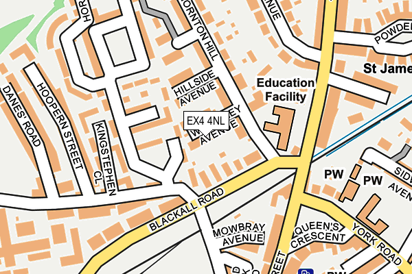 EX4 4NL map - OS OpenMap – Local (Ordnance Survey)