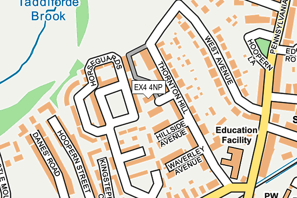 EX4 4NP map - OS OpenMap – Local (Ordnance Survey)