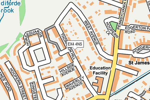EX4 4NS map - OS OpenMap – Local (Ordnance Survey)