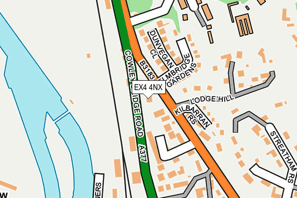EX4 4NX map - OS OpenMap – Local (Ordnance Survey)