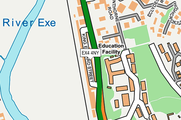 EX4 4NY map - OS OpenMap – Local (Ordnance Survey)