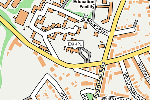 EX4 4PL map - OS OpenMap – Local (Ordnance Survey)