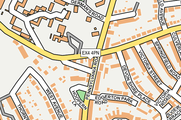 EX4 4PN map - OS OpenMap – Local (Ordnance Survey)
