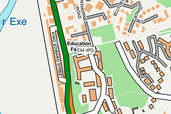 EX4 4PQ map - OS OpenMap – Local (Ordnance Survey)