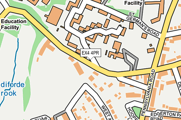 EX4 4PR map - OS OpenMap – Local (Ordnance Survey)
