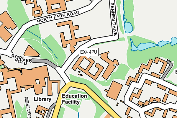 EX4 4PU map - OS OpenMap – Local (Ordnance Survey)