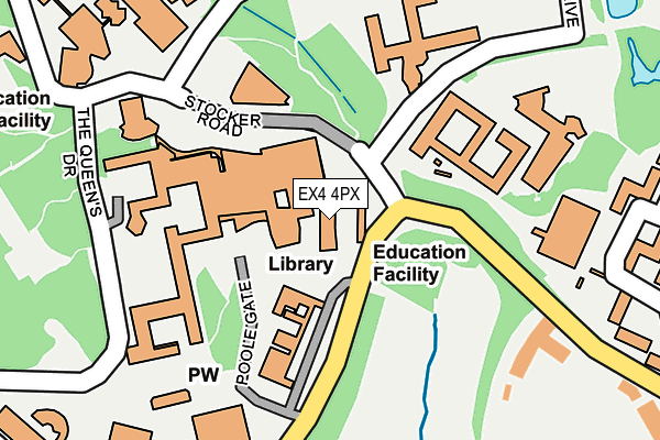 EX4 4PX map - OS OpenMap – Local (Ordnance Survey)