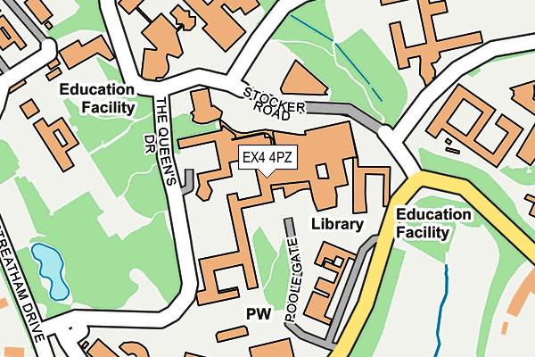 EX4 4PZ map - OS OpenMap – Local (Ordnance Survey)