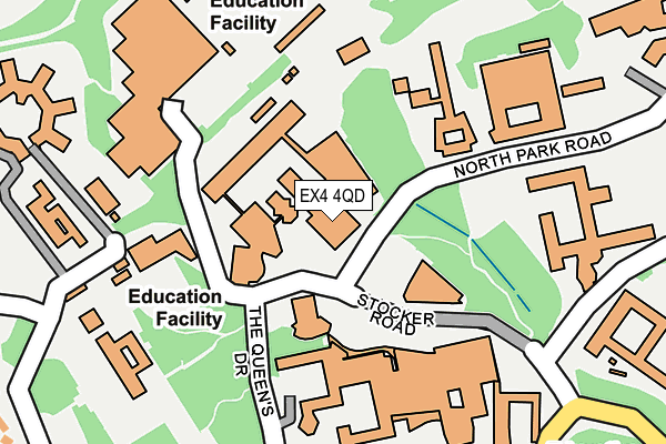 EX4 4QD map - OS OpenMap – Local (Ordnance Survey)