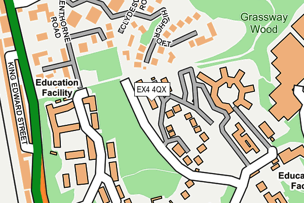 EX4 4QX map - OS OpenMap – Local (Ordnance Survey)