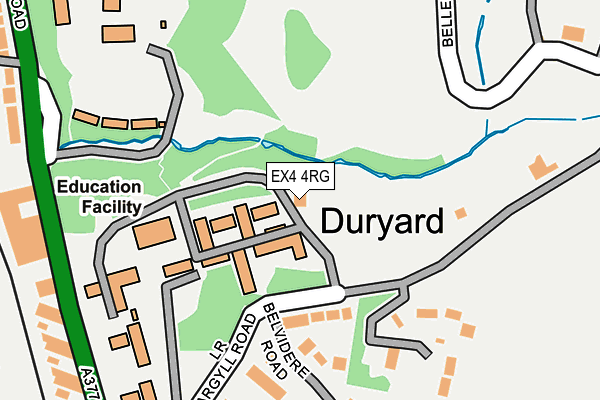 EX4 4RG map - OS OpenMap – Local (Ordnance Survey)